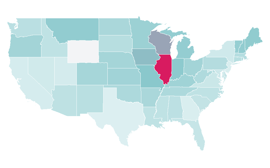 Affinity by region — The Blues Brothers, United States