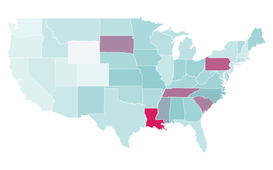 Affinity by region — The Bold and the Beautiful, United States