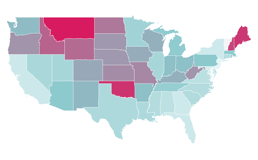 Affinity by region — The Boondock Saints, United States