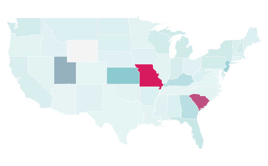 Affinity by region — The Brick, United States