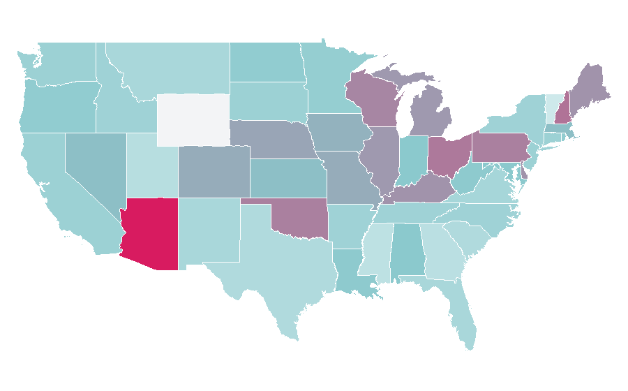 Affinity by region — The Challenge (TV series), United States