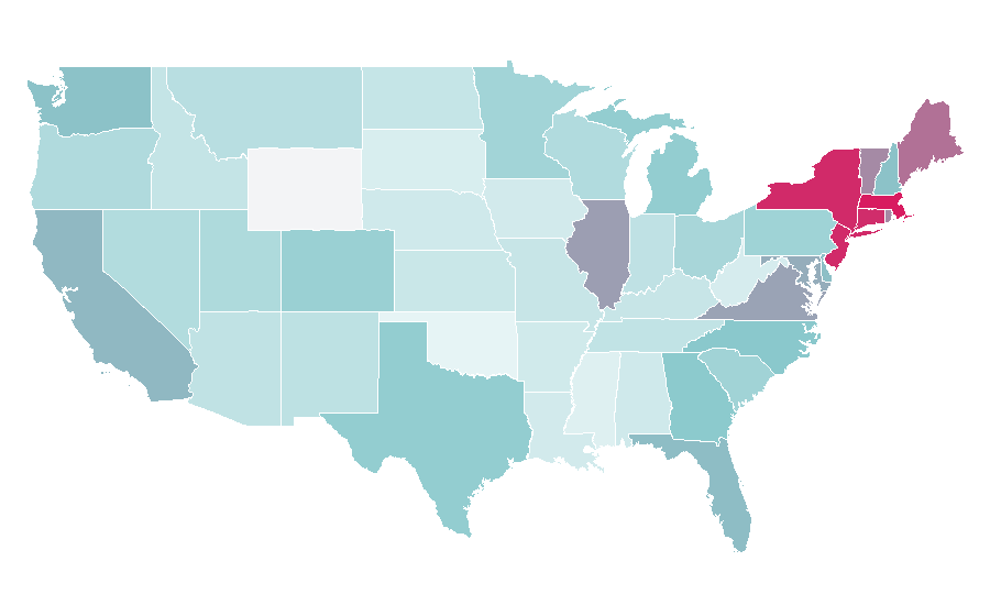 Affinity by region — The Championships, Wimbledon, United States
