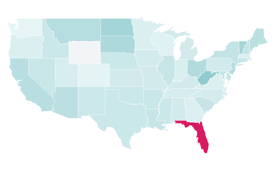 Affinity by region — The Charlie Brown and Snoopy Show, United States