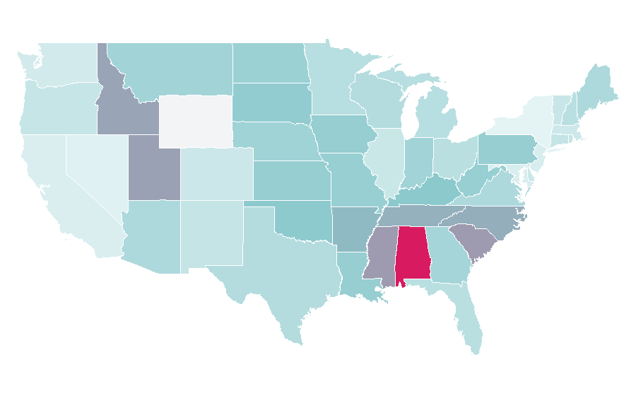 Affinity by region — The Choice (TV series), United States