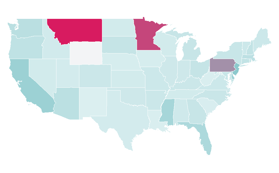 Affinity by region — The Circle (TV program), United States