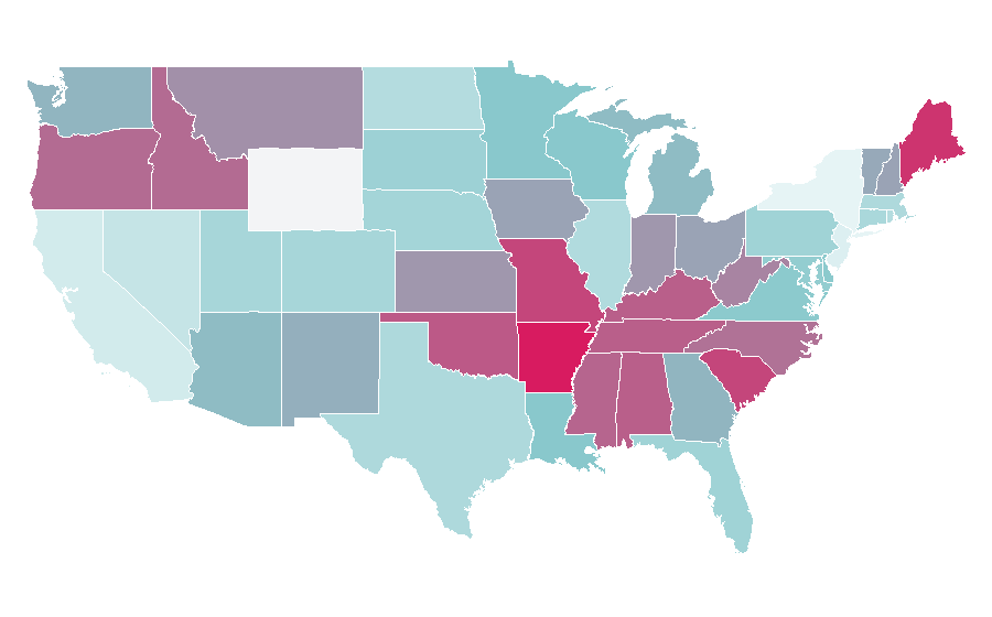 Affinity by region — The Closer, United States