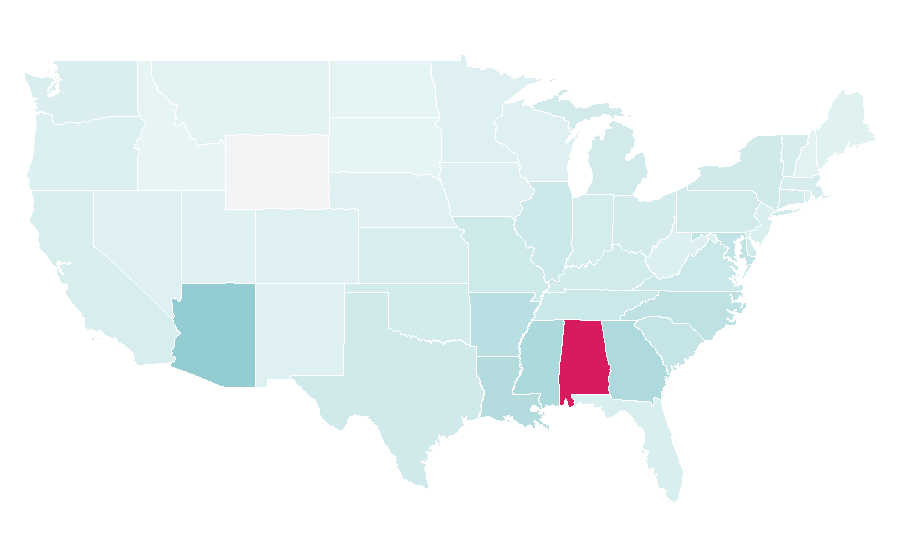 Affinity by region — The Color Purple, United States