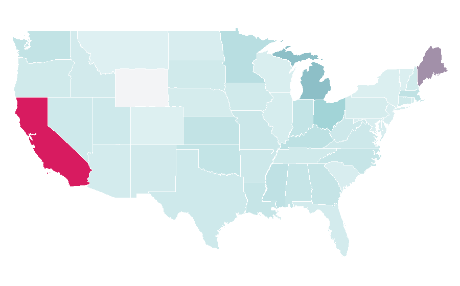 Affinity by region — The Crew (video game), United States