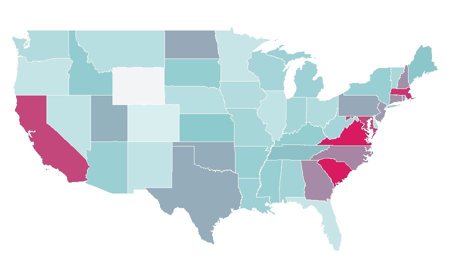 Affinity by region — The Crucible, United States