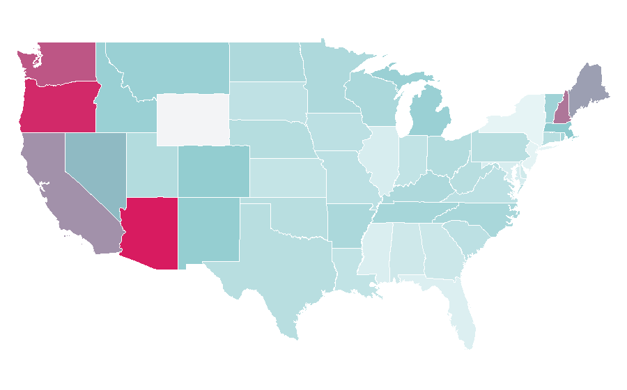 Affinity by region — The Cult, United States