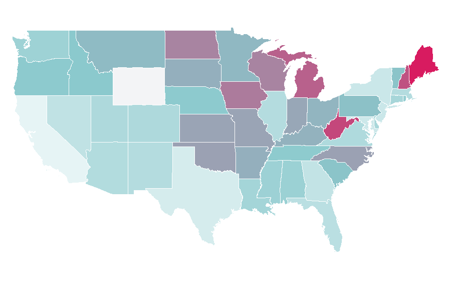 Affinity by region — The Curse of Oak Island, United States