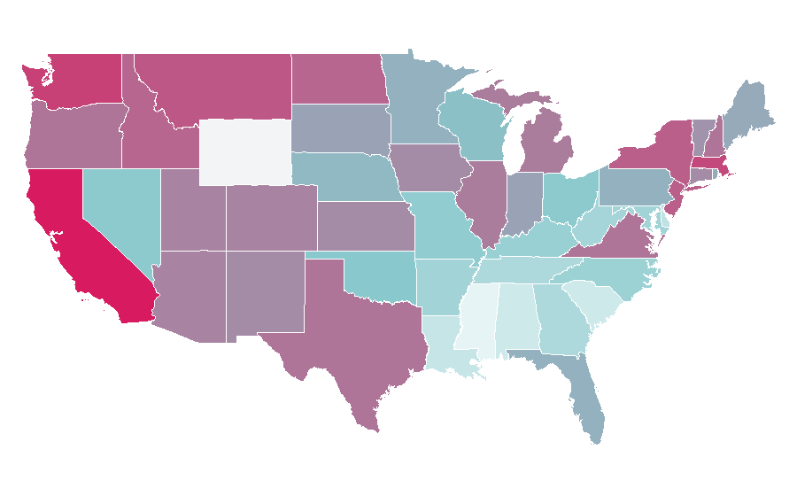 Affinity by region — The Dictators, United States