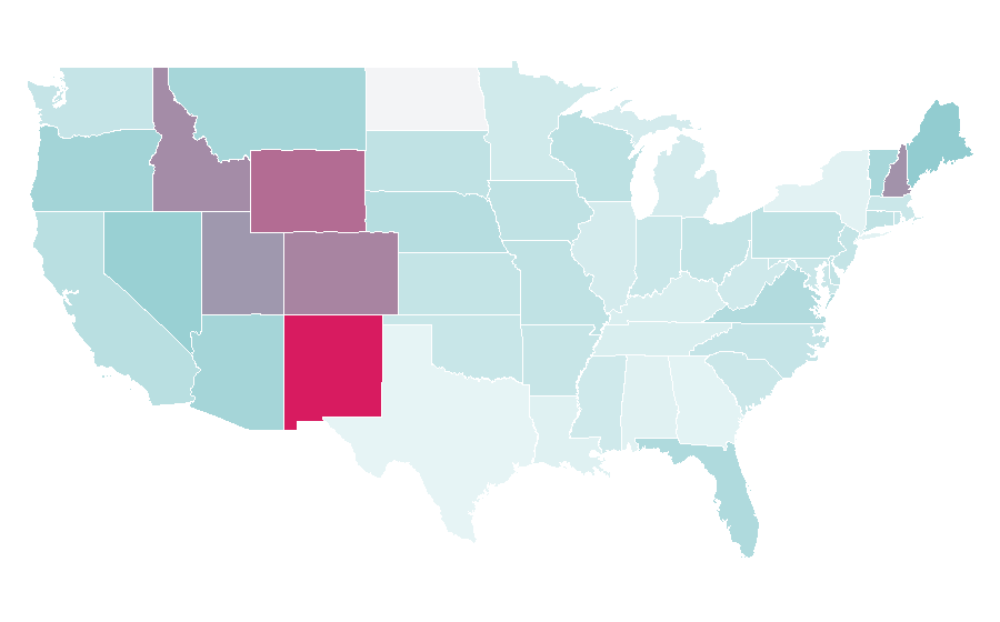Affinity by region — The Dirty Heads, United States