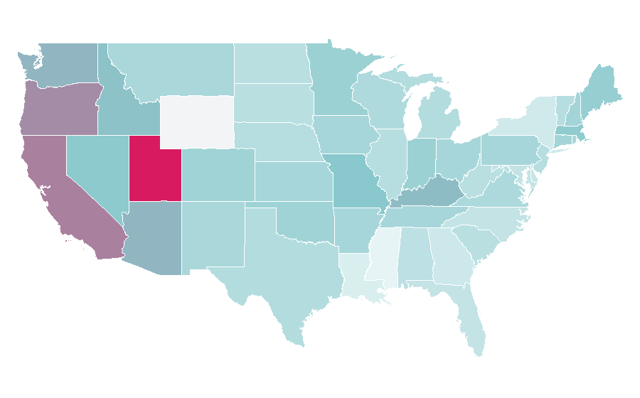 Affinity by region — The Empire Strikes Back, United States