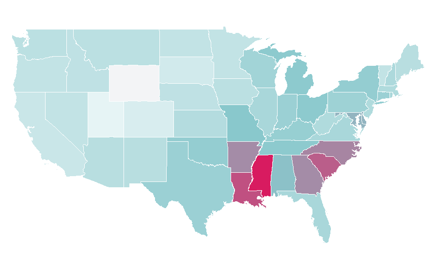 Affinity by region — The Equalizer, United States