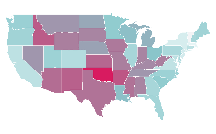 Affinity by region — The Expendables 3, United States