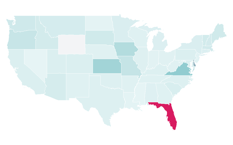 Affinity by region — The Fall (band), United States
