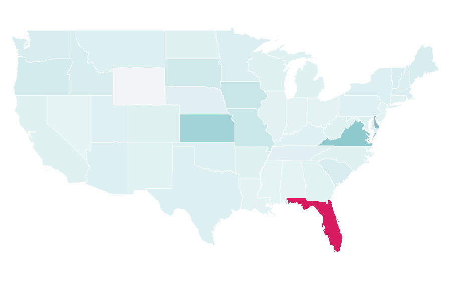 Affinity by region — The Fall (TV series), United States
