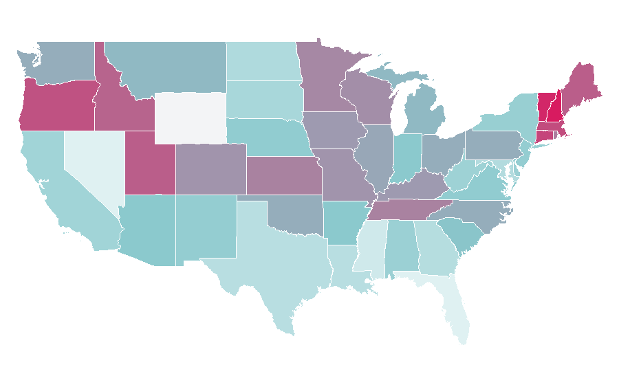 Affinity by region — The Family Stone, United States