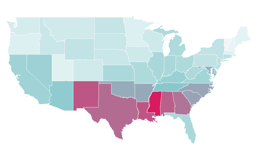 Affinity by region — The Family That Preys, United States