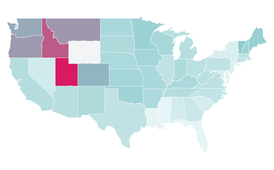 Affinity by region — The Fellowship of the Ring, United States