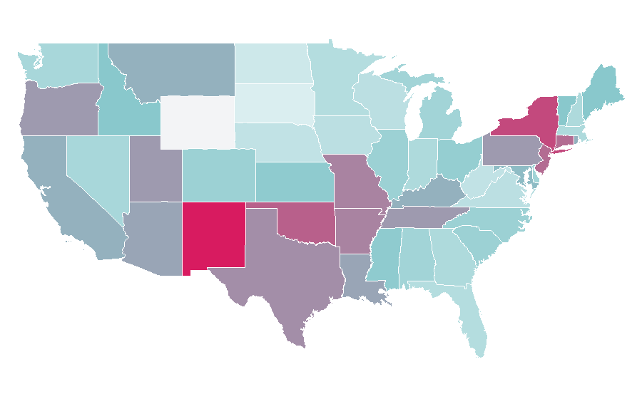 Affinity by region — The First Wives Club, United States