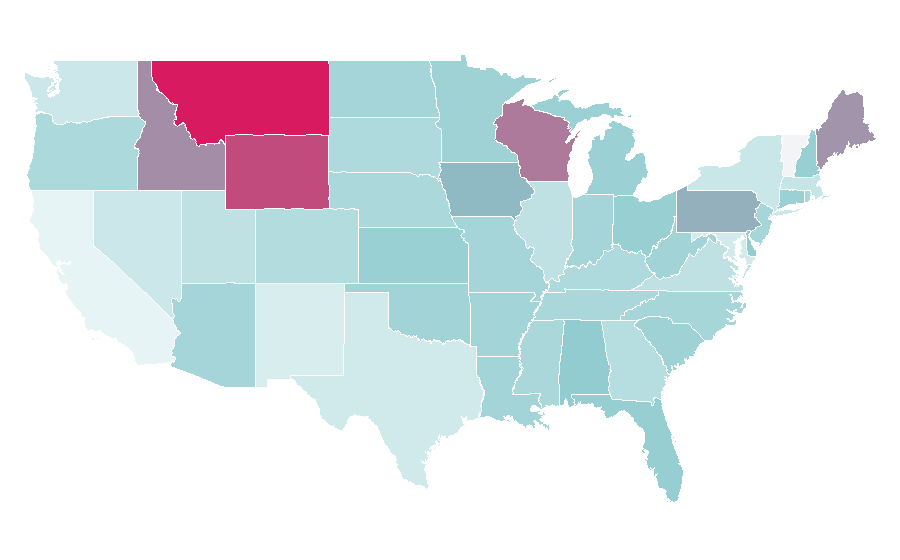 Affinity by region — The Five (TV program), United States