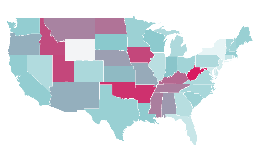 Affinity by region — The Fox and the Hound, United States