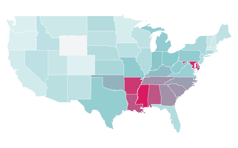 Affinity by region — The Fresh Prince of Bel-Air, United States