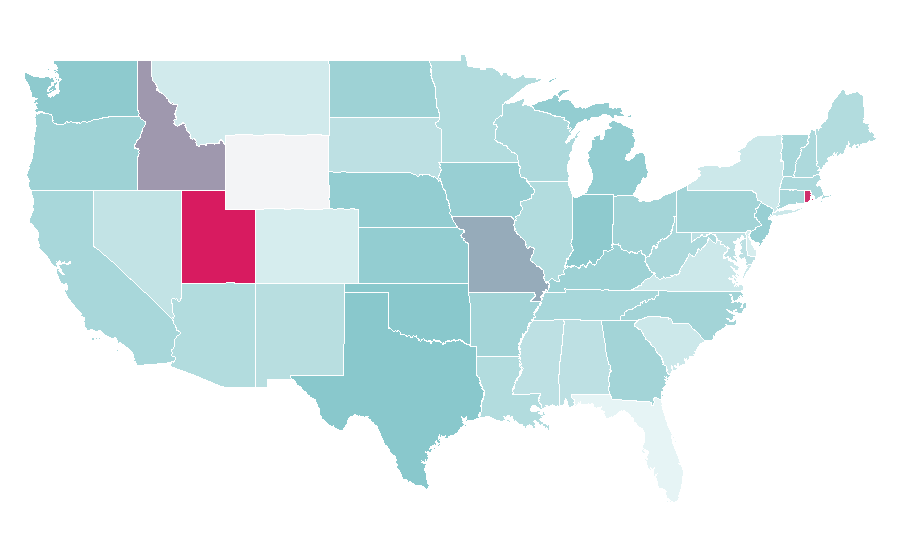 Affinity by region — The Game of Life, United States