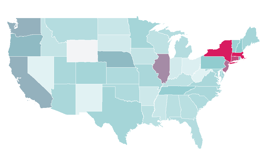Affinity by region — The Girlfriend Experience, United States