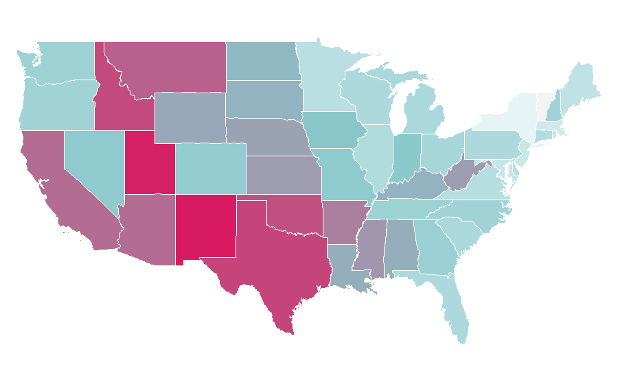 Affinity by region — The Good Dinosaur, United States