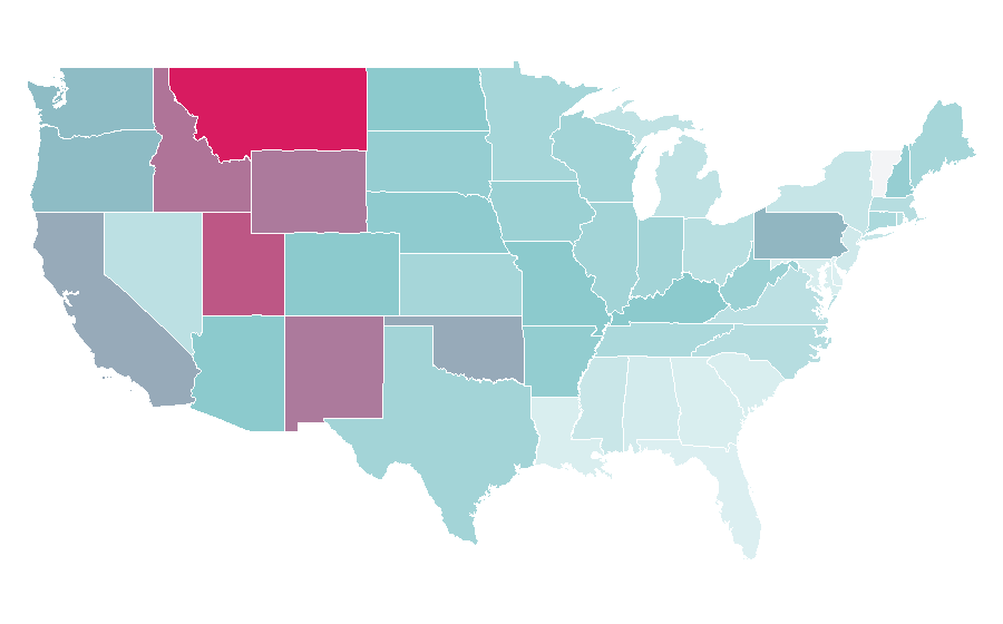 Affinity by region — The Good, the Bad and the Ugly, United States