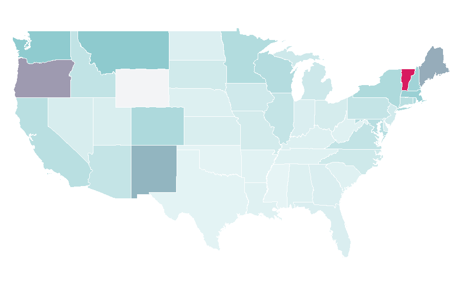 Affinity by region — The Guardian, United States