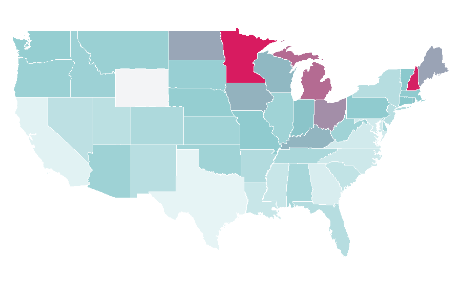 Affinity by region — The Guess Who, United States