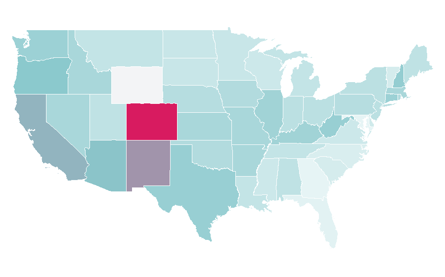 Affinity by region — The Guest (film), United States