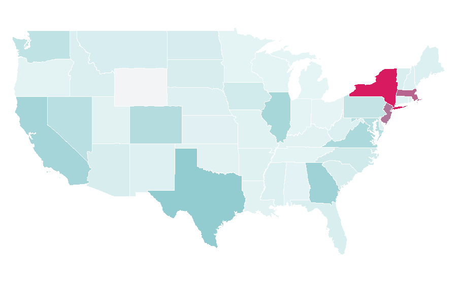 Affinity by region — The Halal Guys, United States