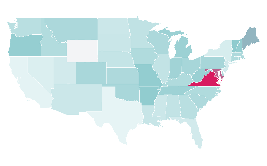 Affinity by region — The Heritage Foundation, United States