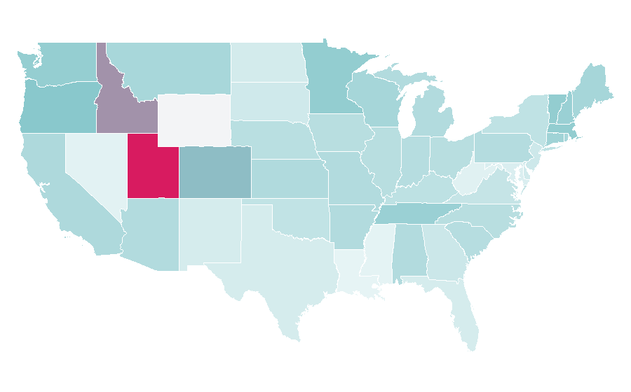 Affinity by region — The Holiday, United States