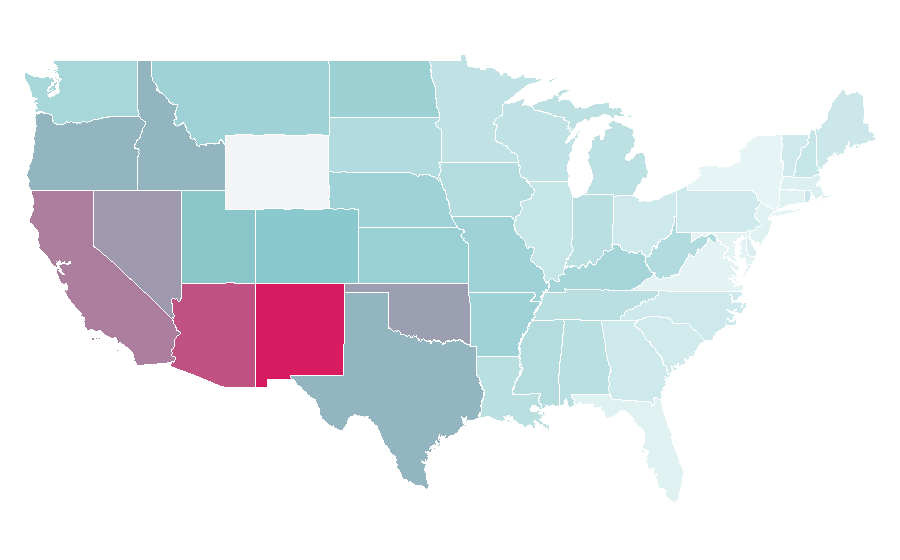 Affinity by region — The House Bunny, United States