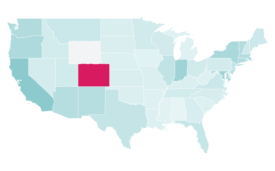 Affinity by region — The House of the Spirits, United States