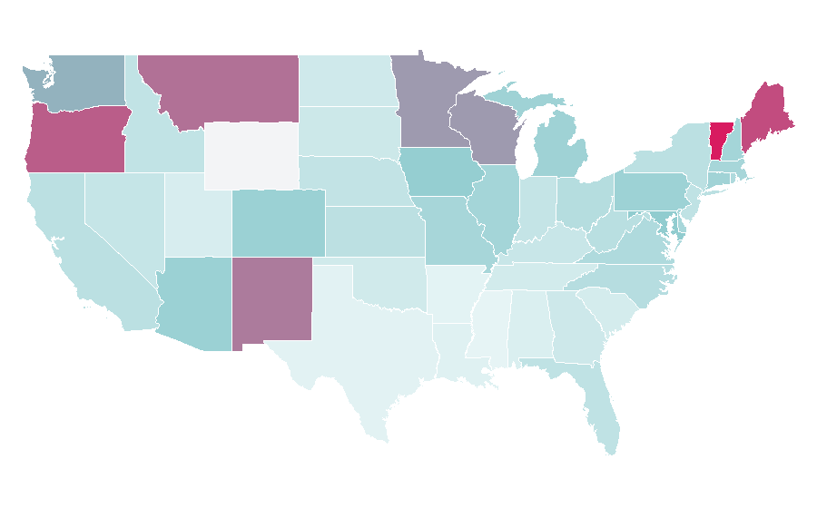 Affinité par région — The Huffington Post, États-Unis