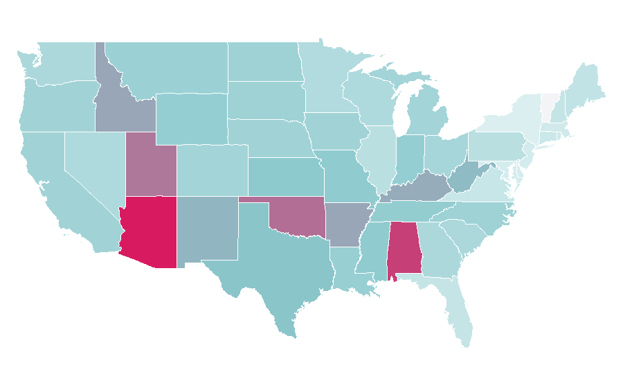 Affinity by region — The Hunger Games, United States