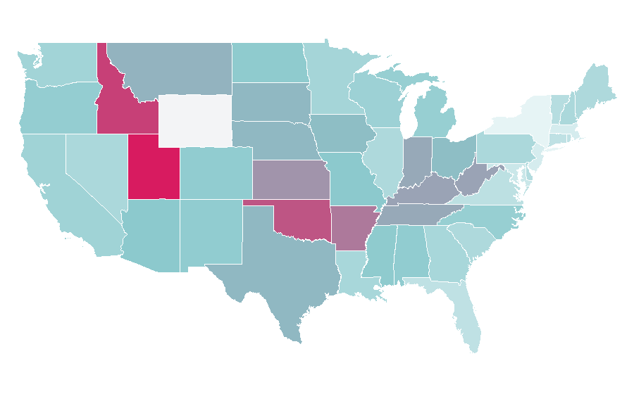 Affinity by region — The Hunger Games: Mockingjay – Part 1, United States