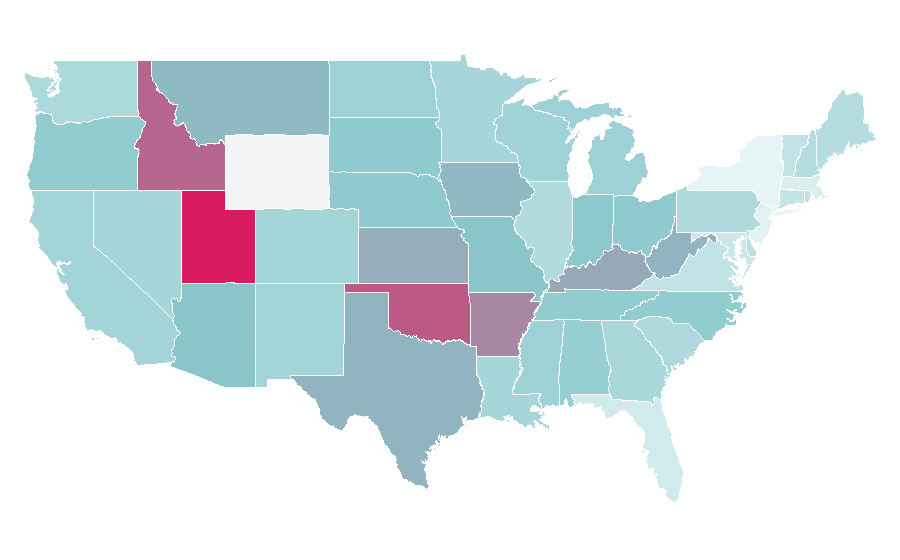Affinity by region — The Hunger Games: Mockingjay – Part 2, United States