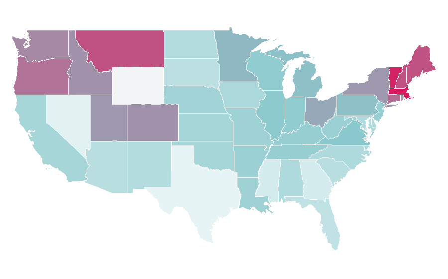 Affinity by region — The Ides of March (film), United States