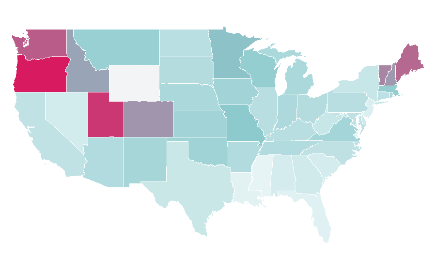 Affinity by region — The IT Crowd, United States