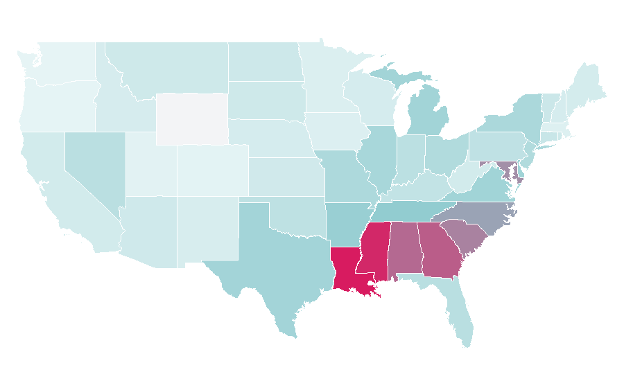 Affinity by region — The Jamie Foxx Show, United States