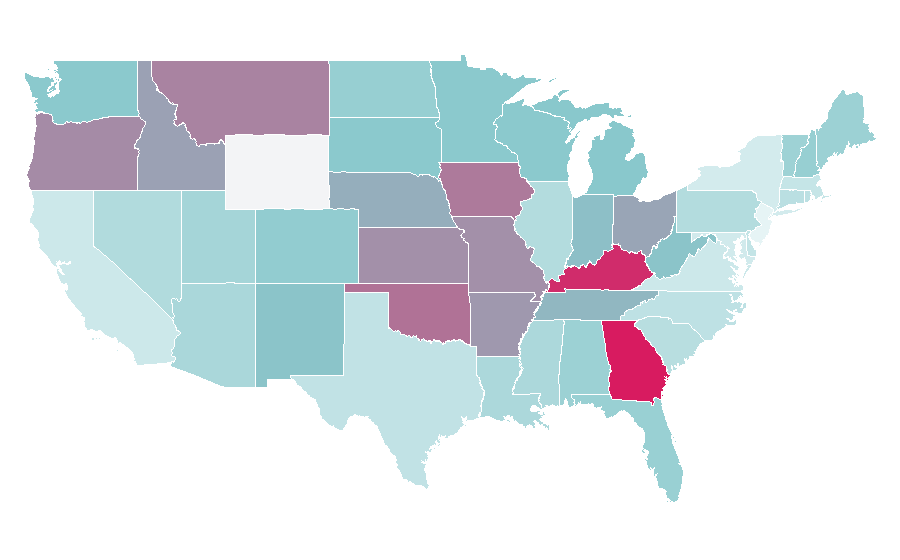 Affinity by region — The Jerk, United States