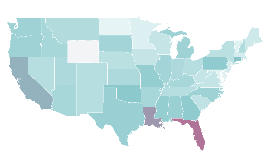 Affinity by region — The Jetsons, United States